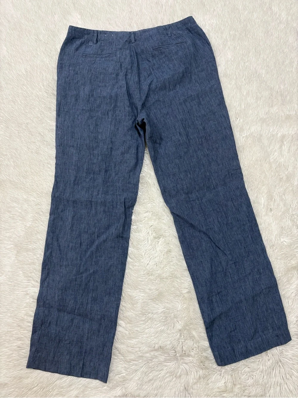 J. McLaughlin Dark Blue Linen Blend Dress Pants